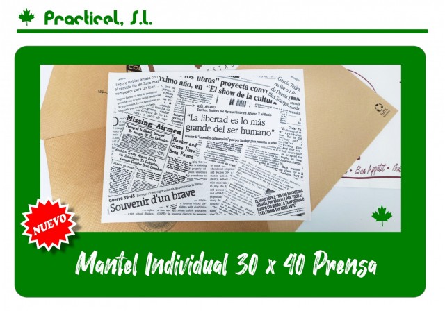 Nuevo - Mantelito Individual 30 x 40 Prensa